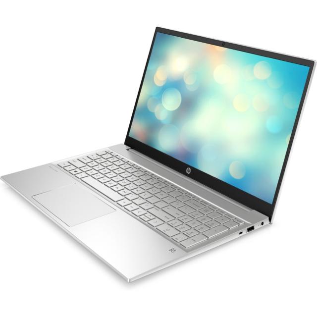 Лаптоп HP Pavilion 15-eh3030nu Natural Silver, AMD Ryzen 5 7530U 6C 2.0/4.5GHz, 16MB Cache),  15.6" FHD IPS AG, 16GB 3200MHz 2DIMM, 512GB PCIe SSD, WiFi 6 2x2 + BT 5.3, Backlit Kbd, 3C Batt, Free DOS