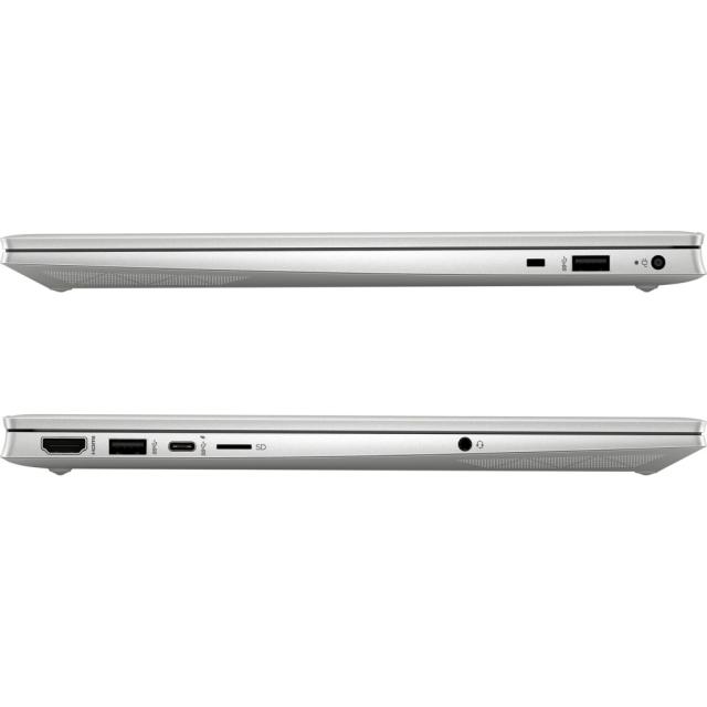 Лаптоп HP Pavilion 15-eh3030nu Natural Silver, AMD Ryzen 5 7530U 6C 2.0/4.5GHz, 16MB Cache),  15.6" FHD IPS AG, 16GB 3200MHz 2DIMM, 512GB PCIe SSD, WiFi 6 2x2 + BT 5.3, Backlit Kbd, 3C Batt, Free DOS