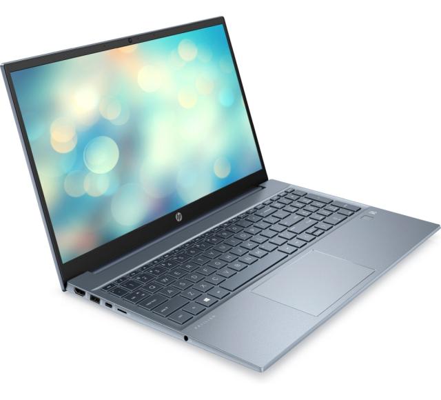 Лаптоп HP Pavilion 15-eh3007nu Fog Blue, AMD Ryzen 7 7730U 8C (2.00/4.5GHz, 16 MB cache), 15.6" FHD IPS AG, 16GB 3200MHz 2DIMM, 1TB PCIe SSD, WiFi 6 2x2 + BT 5.3, FPR, Backlit Kbd, 3C Batt, Free DOS  