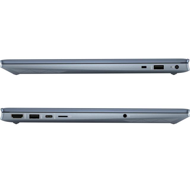 Лаптоп HP Pavilion 15-eh3007nu Fog Blue, AMD Ryzen 7 7730U 8C (2.00/4.5GHz, 16 MB cache), 15.6" FHD IPS AG, 16GB 3200MHz 2DIMM, 1TB PCIe SSD, WiFi 6 2x2 + BT 5.3, FPR, Backlit Kbd, 3C Batt, Free DOS  