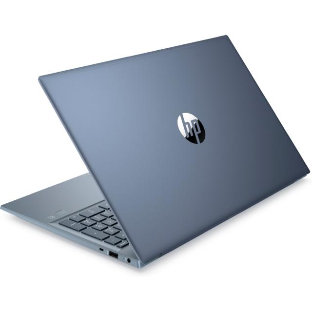 Лаптоп HP Pavilion 15-eh3007nu Fog Blue, AMD Ryzen 7 7730U 8C (2.00/4.5GHz, 16 MB cache), 15.6" FHD IPS AG, 16GB 3200MHz 2DIMM, 1TB PCIe SSD, WiFi 6 2x2 + BT 5.3, FPR, Backlit Kbd, 3C Batt, Free DOS  