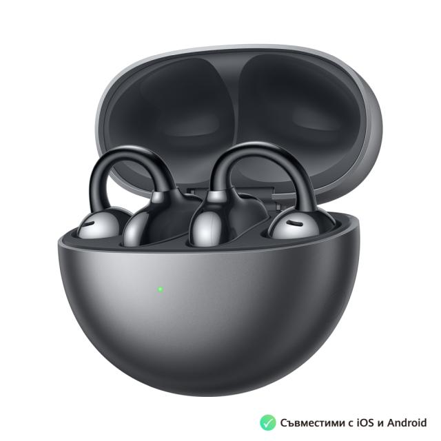 Слушалки Huawei FreeClip Dove-T00 Black, Bluetooth 5.3, 20Hz - 20 KHz, 55mAh