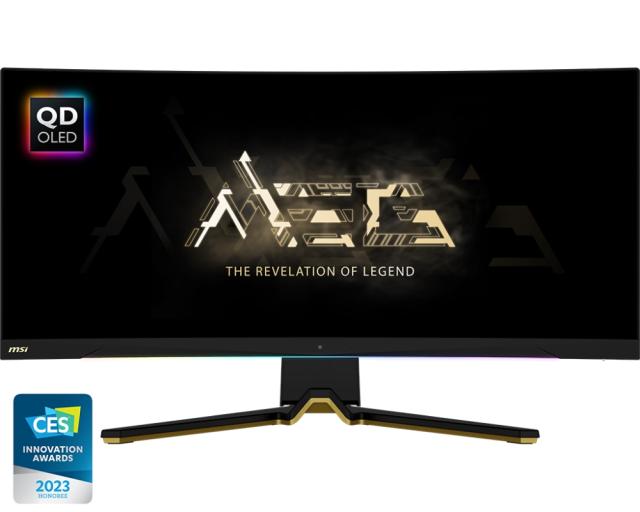 Монитор MSI MEG 342C QD-OLED, 34" UWQHD (3440x1440), 175Hz, 0.03ms, Anti-Reflection, Curve 1800R, 21:9, FreeSync Premium Pro, 2 HDMI, DP, USB Type-C, 4 USB 3.2, Tilt, HEIGHT adj., VESA 100, PIP and PBP, MIC, 9S6-3DC44T-002+TRUST GXT 404R Rana Gaming 