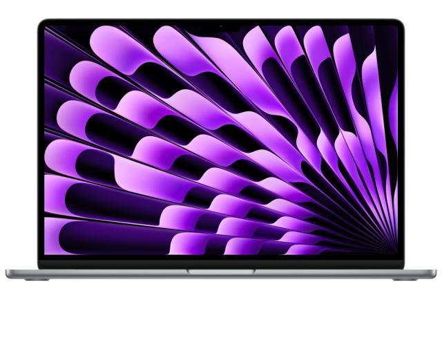 Лаптоп Apple MacBook Air 15 2024, 15.3", Apple M3 8C (3.5/4.05GHz, 20M), 10 ядра GPU Apple M3, 8GB, 256GB SSD, Space Gray