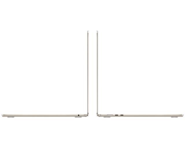 Лаптоп Apple MacBook Air 15 2024, 15.3", Apple M3 8C (3.5/4.05GHz, 20M), 10 ядра GPU Apple M3, 8GB, 256GB SSD, Starlight