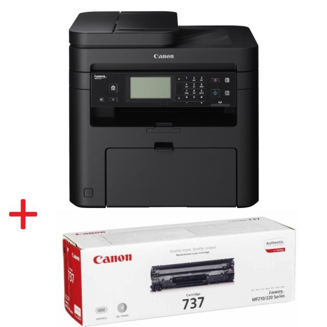 Лазерно многофункционално устройство Canon i-SENSYS MF237w Printer/Scanner/Copier/Fax + Canon CRG-737