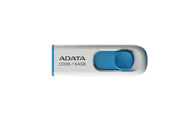 USB памет Adata 16GB C008, USB 2.0, Бяла