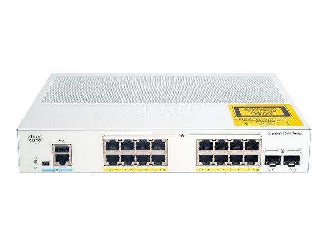 CISCO Catalyst 1000 16-Port Gigabit data-only 2 x 1G SFP Uplinks LAN Base C1000-16T-2G-L