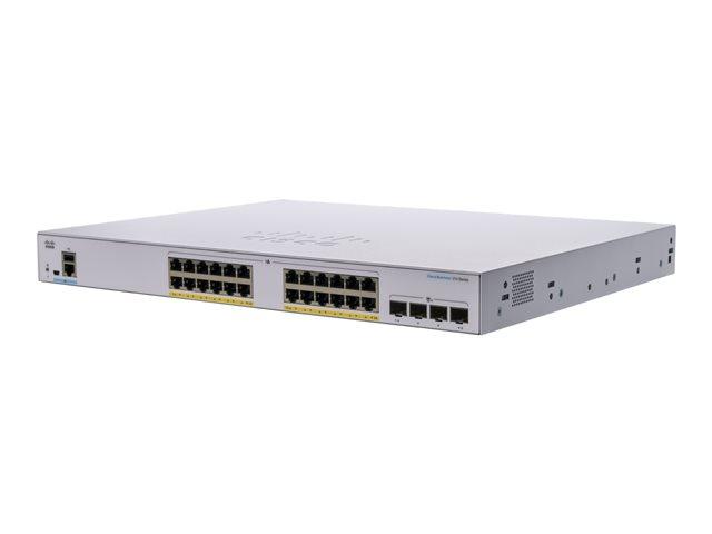 Суич Cisco CBS250-24FP-4X-EU, 28 порта, 24x 10/100/1000 Mbps (PoE+), 4 x 10 Gigabit SFP+