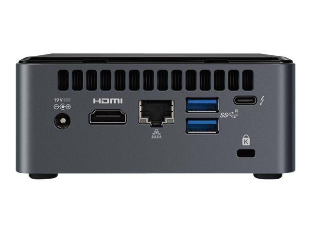 Настолен компютър Barebone INTEL NUC 10i5FNHN, (4-ядрен) Comet Lake Intel Core i5-10210U 1.6/4.2 GHz, 2x SO-DIMM 260-pin, 1x 2.5", 1x M.2 Card - 2242/2280, LAN, Wi-Fi, Bluetooth