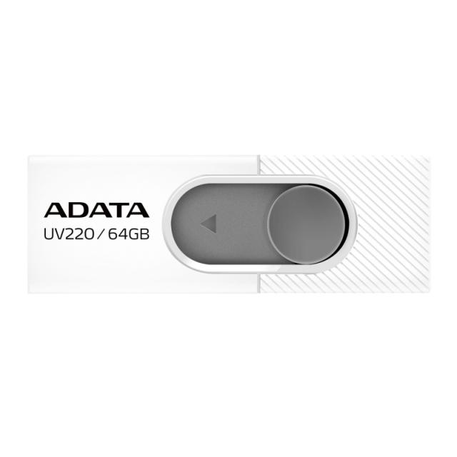 USB памет Adata 64GB UV220 USB 2.0, Бяла