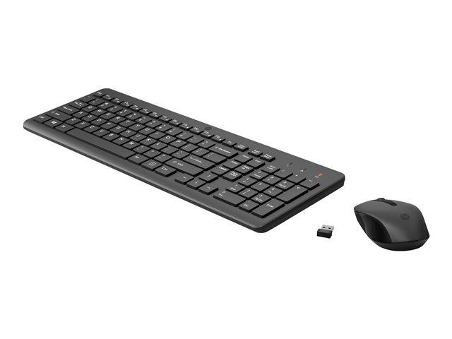 Комплект клавиатура и мишка HP 330, Wireless, оптична мишка (1600 dpi), черни