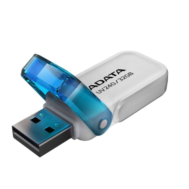 USB памет Adata 16GB UV240, USB 2.0, Бяла