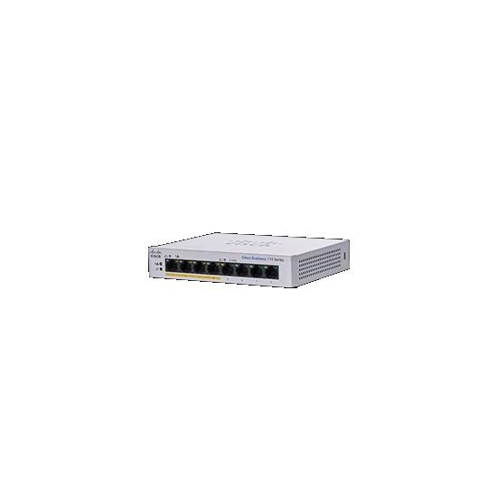 Комутатор Cisco CBS110 Unmanaged 8-port GE, Partial PoE, Desktop, Ext PS