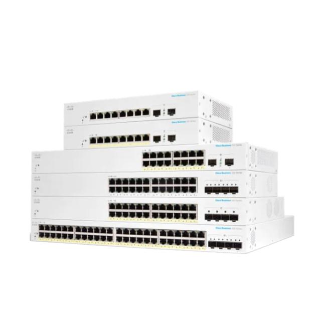 Комутатор Cisco CBS220 Smart 8-port GE, PoE, Ext PS, 2x1G SFP