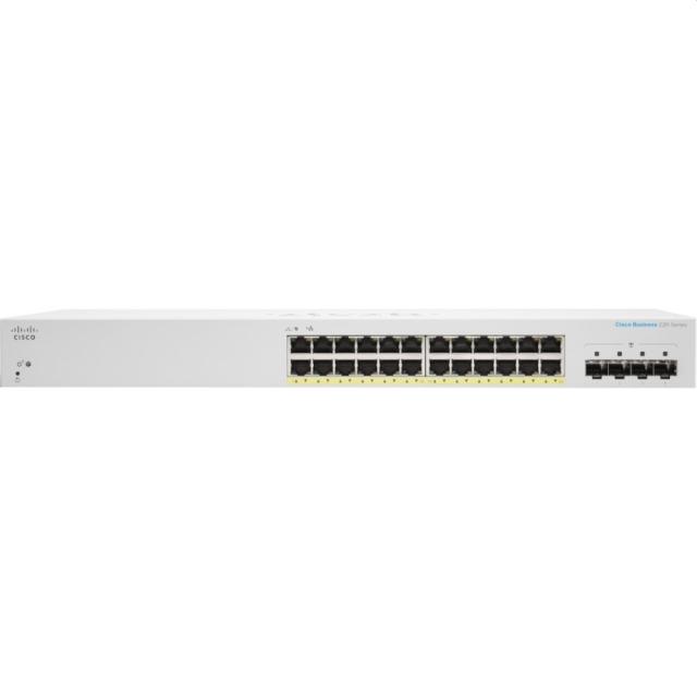 Комутатор Cisco CBS220 Smart 24-port GE, Full PoE, 4x1G SFP