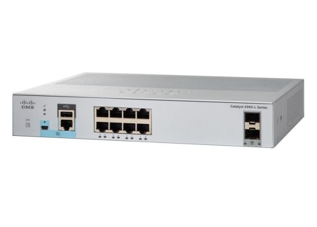 Комутатор Cisco Catalyst 2960L 8 port GigE, 2 x 1G SFP, LAN Lite