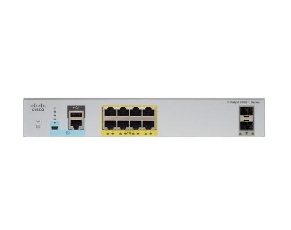 Комутатор Cisco Catalyst 2960L 8 port GigE with PoE, 2 x 1G SFP, LAN Lite