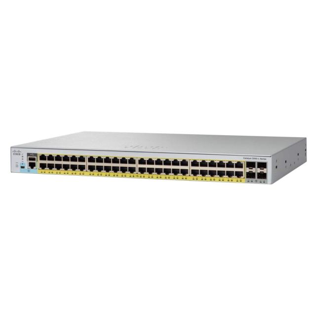Комутатор Cisco Catalyst 2960L,Smart Managed, 48p GigE, 4x10G SFP+, LAN Lite