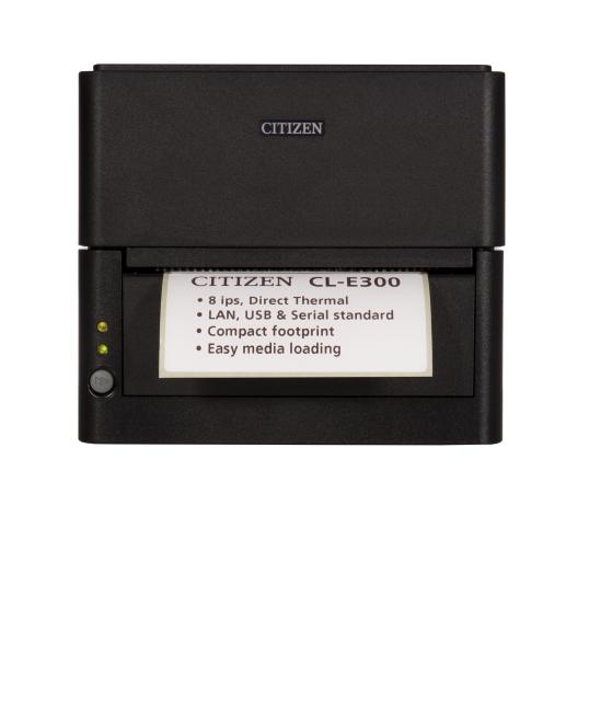 Етикетен принтер Citizen CL-E300 Printer; POS Cutter, LAN, USB, Serial, Black, EN Plug