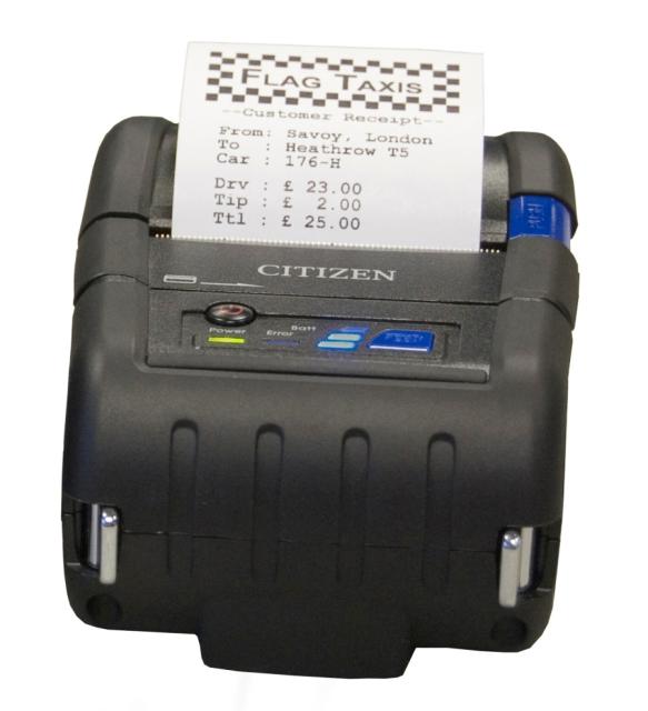Мобилен етикетен принтер Citizen Label Mobile printer CMP-20II Direct thermal Print Speed 80mm/s, Print Width(max.) 48mm/ Media Width 58mm/Roll Size 48mm, Resol.203dpi/Print Sizes 2"/Interf.RS-232 /mini DIN/USB mini B/Wireless LAN/Battery Li-Ion/7.4 