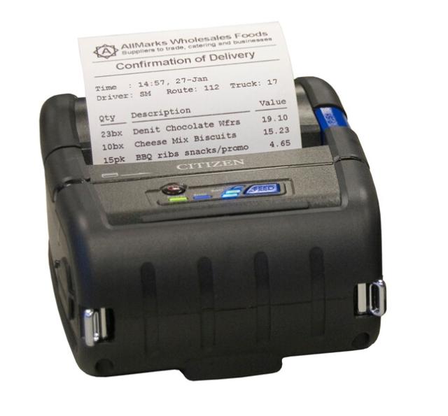 Мобилен етикетен принтер Citizen CMP-30IIL Printer; Label, Wireless LAN, USB, Serial, CPCL/ESC
