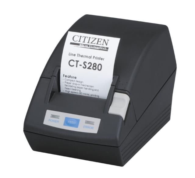 POS принтер Citizen CT-S280 Printer; USB, Black, inc PSU