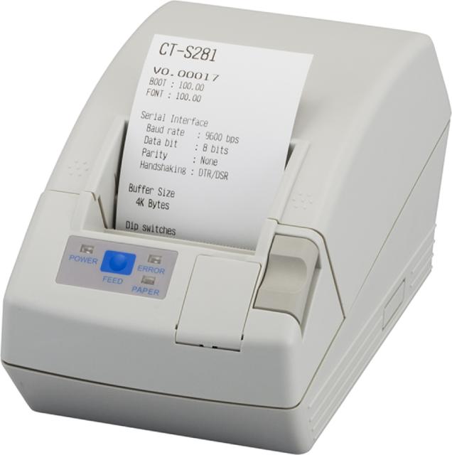 POS принтер Citizen CT-S281 Printer; USB, White, inc. Cutter, inc PSU