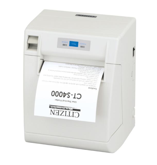 POS принтер Citizen CT-S4000 Printer; Label version, Serial + USB, Ivory White