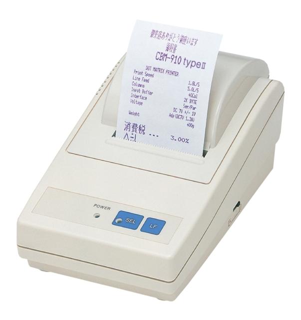 POS принтер Citizen CBM-910II Dot matrix impact printer; Serial; External 230V PSU; 40 col.; White