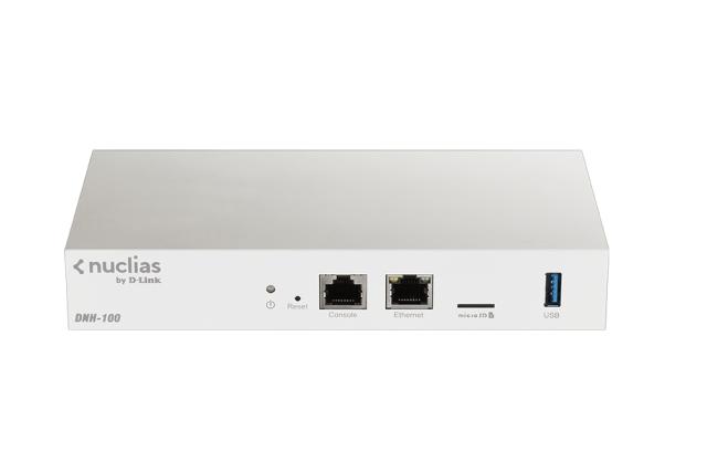 Мултипортов адаптер D-Link DNH-100, 1 x Gigabit LAN, 1 x USB 3.0 (offers 5V / 1A power), 1 x MicroSD Slot, 1 x RJ45 Console, Бял