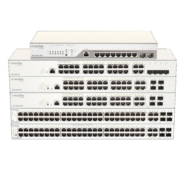Комутатор D-Link 28-Port Gigabit PoE+ Nuclias Smart Managed Switch including 4x 1G Combo Ports, 193 W (With 1 Year License)