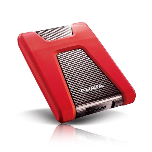 Твърд диск Adata 2TB , HD650 , USB 3.2 Gen 1, 2.5" Durable Lite - External Hard Drive Red