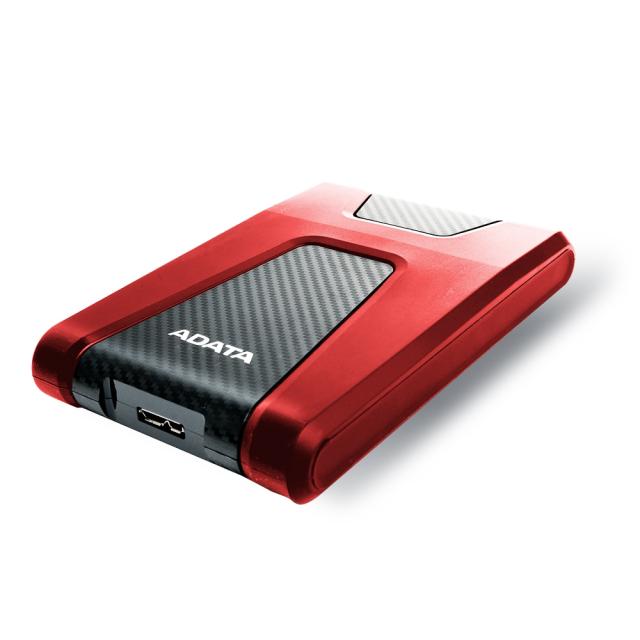 Твърд диск Adata 2TB , HD650 , USB 3.2 Gen 1, 2.5" Durable Lite - External Hard Drive Red