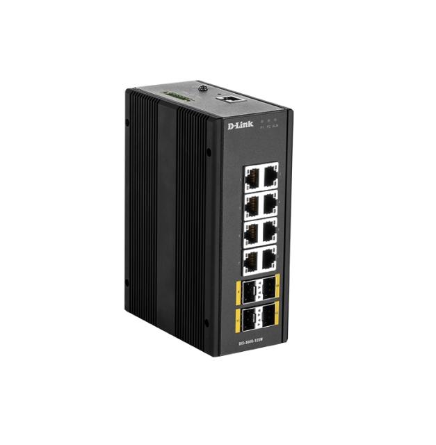 Комутатор D-Link 12 Port L2 Managed Switch with 8 x 10/100/1000BaseT(X) ports & 4 x 100/1000BaseSFP ports