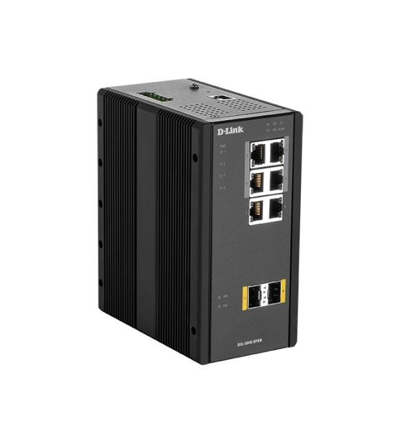 Комутатор D-Link 8 Port L2 Managed Switch with 6 x 10/100/1000BaseT(X) ports (4 PoE) & 2 x 100/1000BaseSFP ports