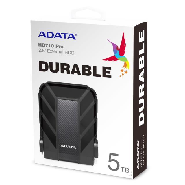 Твърд диск Adata H710P 5TB , USB 3.2 Gen 1, 2.5" Durable - External Hard Drive Black
