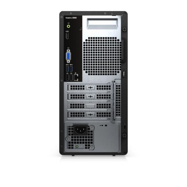 Настолен компютър Dell Vostro 3888 MT, Intel Core i5-10400 (12M Cache, up to 4.3 GHz), 8GB (1x8GB) 2666MHz DDR4, 256GB SSD PCIe M.2, DVD+/-RW, Intel UHD 630, 802.11n, BT 4.2, Keyboard&Mouse, MS Win11 Pro, 3Y NBD
