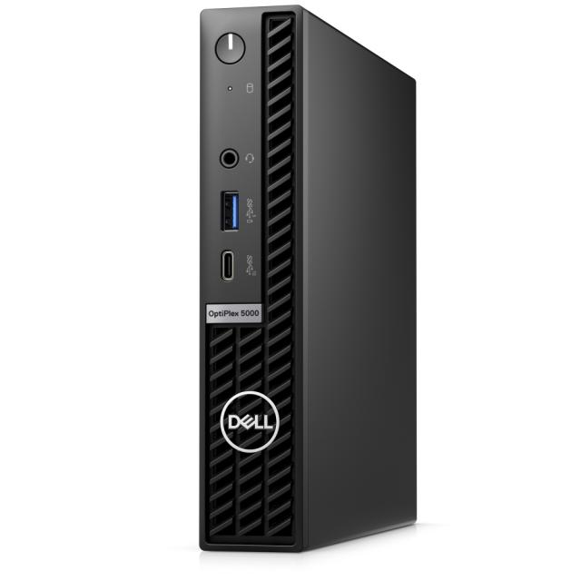 Настолен компютър Dell OptiPlex 5000 MFF, Intel Core i5-12500T (6 Cores/18MB/2.0GHz to 4.4GHz), 8GB DDR4, 256GB SSD PCIe M.2, Integrated Graphics, Wi-Fi 6E, BT 5.2, Keyboard&Mouse, Ubuntu, 3Y ProSupport