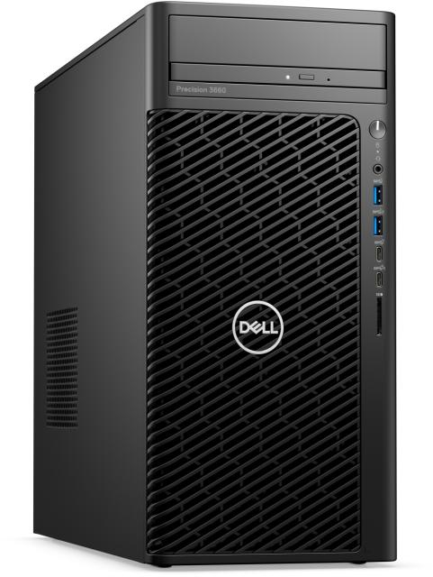 Работна станция Dell Precision 3660 Tower , Intel Core i9-12900K (30M Cache, up to 5.1 GHz), 32GB (2X16GB) 4400MHz UDIMM DDR5, 1TB SSD PCIe NVMe,Integrated video, DVD RW, Keyboard&Mouse, 500 W, Windows 11 Pro, 3Yr ProSpt