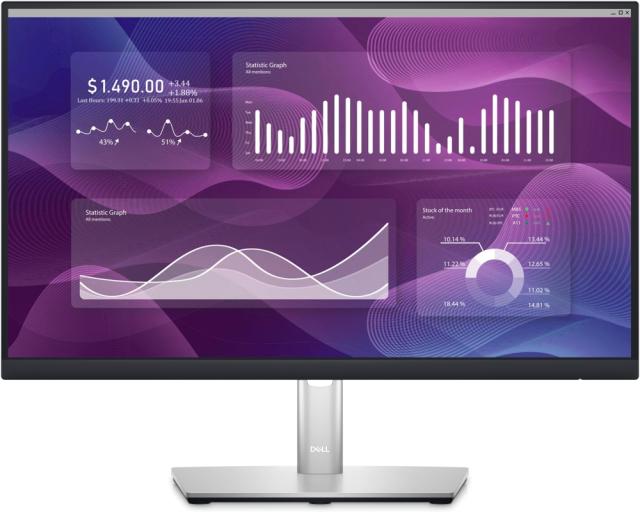 Монитор Dell P2223HC, 21.5" Wide LED AG IPS Panel, 5ms, 1000:1, 250 cd/m2, FHD 1920x1080, 99% Srgb, HDMI, DP, USB-C, USB 3.2 Gen, RJ45, ComfortView, Height, Pivot, Swivel, Tilt, Black