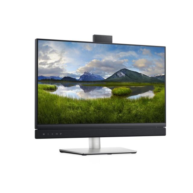 Монитор Dell C2422HE, 24" Video Conferencing Full HD AG, IPS, 16:9, 5ms, 1000:1, 250 cd/m2, (1920x1080), 5MP IR camera, 5W speakers, HDMI, DP, USB-C, USB 3.2, RJ-45,  Microphon, Height, Swivel, Tilt, Pivot, Black