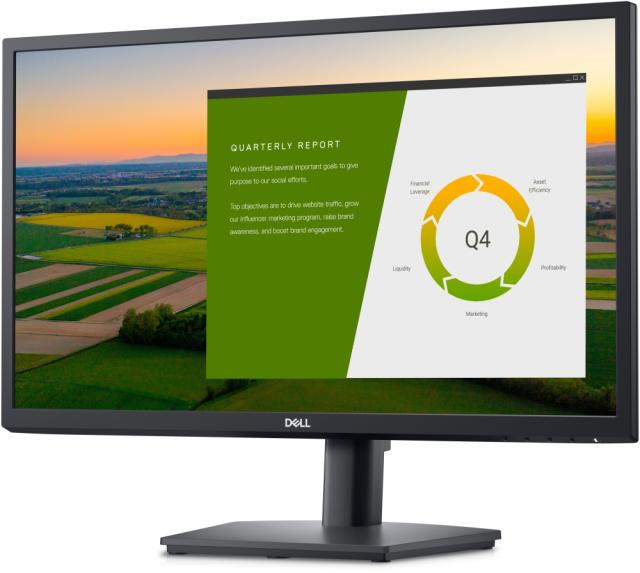 Монитор Dell E2422HS, 23.8" Wide LED Anti-Glare, IPS Panel, 5ms, 1000:1, 250 cd/m2, 1920X1080 Full HD, ComfortView, HDMI, VGA, DisplayPort, Speakers, Height, Tilt, Black