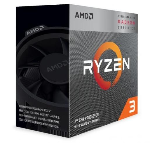 Процесор AMD Ryzen 3 3200G 4C (3.6/4.0GHz, 4MB L3 Cache, 65W, AM4), BOX, с Wraith Stealth охлаждане