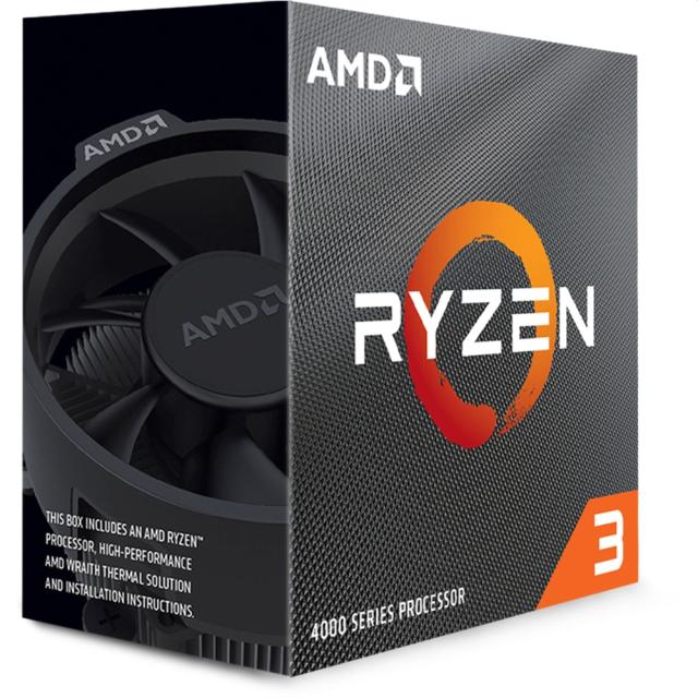 Процесор AMD Ryzen 3 4100 4C (3.8/4.0GHz 4MB Cache, 65W, AM4), Box, с охлаждане