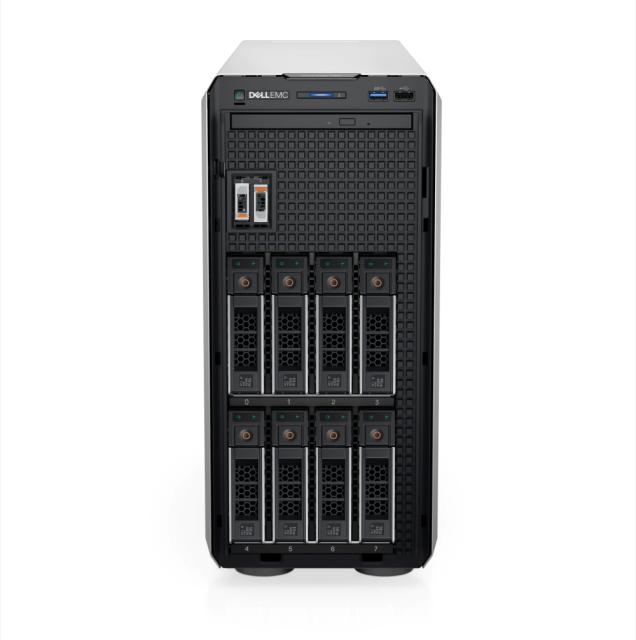 Сървър Dell PowerEdge T350, Chassis 8 x 3.5", Xeon E-2334, 16GB, 1x480GB SSD SATA Read Intensive 6Gbps 512 2.5in Hot-plug AG Drive, Bezel, Broadcom 5720 Dual Port, PERC H355, iDRAC9 Basic 15G, 450W, 3Y Basic Onsite