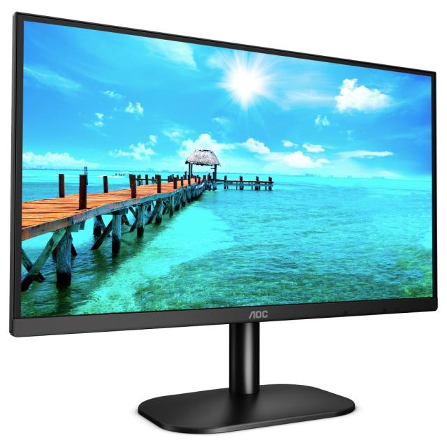 Монитор AOC 22B2DA, 21.5" VA WLED, 1920x1080@75Hz, 4ms GtG, 200cd/m2, 3000:1, DC20M:1, FlickerFree, Low Blue Light, 2Wx2, Tilt, D-SUB, DVI, HDMI, Black