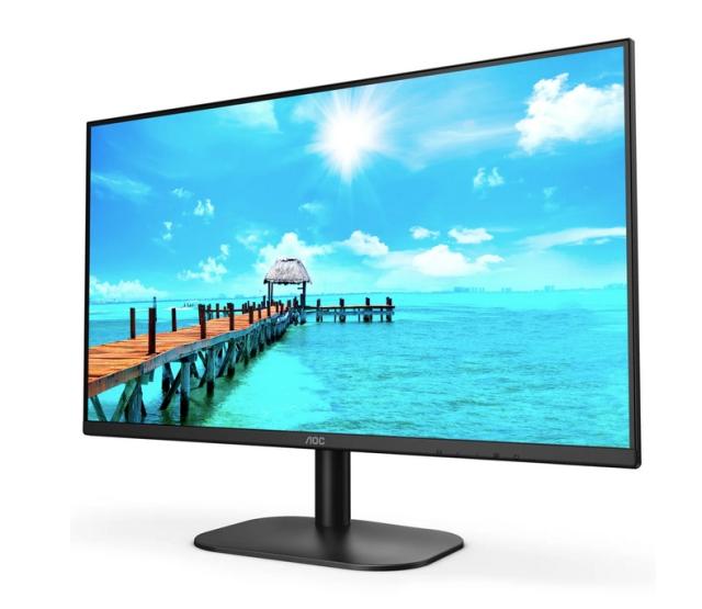 Монитор AOC 24B2XH/EU, 23.8" WLED IPS, 1920x1080@75Hz, 4ms GtG, 250cd/m2, 1000:1, DC20M:1, FlickerFree, Low Blue Light, Tilt, D-SUB, HDMI