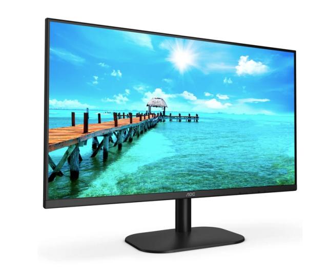 Монитор AOC 24B2XH/EU, 23.8" WLED IPS, 1920x1080@75Hz, 4ms GtG, 250cd/m2, 1000:1, DC20M:1, FlickerFree, Low Blue Light, Tilt, D-SUB, HDMI