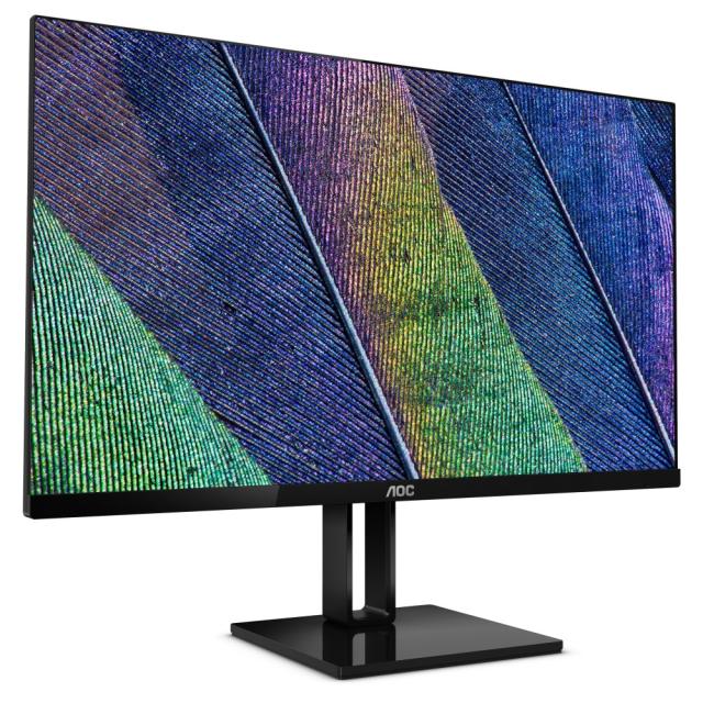 Монитор AOC 24V2Q, 23.8" WLED IPS 1920x1080@75Hz, 5ms GtG, 250cd/m2, 1000:1. DCR 20M:1, FreeSync, FlickerFree, Low Blue Light, Tilt, HDMI, DP